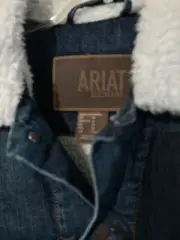 ARIAT MEN'S 10047438 Sherpa Lined Trucker Jacket BLUE ROCK SZ MEDIUM fast ship