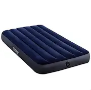 INTEX 64757 Dura-Beam Standard Downy Air Mattress: Fiber-Tech – Single Size – 10in Bed Height – 135kg Weight Capacity – Pump Sold Separately Blue