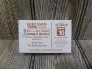 McKesson 16-63410 Stainless Steel Surgical Blades N10 - Box of 100