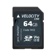 ProMaster SDXC Velocity CINE 64GB - V90 Video Speed Class 2000x 300MB/s UHS-II U3