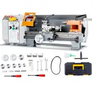 VEVOR Metal Lathe Machine, 180 mm x 350 mm, Precision Benchtop Power Metal Lathe, 0-2200 RPM Continuously Variable Speed, 500W Brush Motor Metal Gears