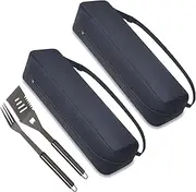 Amylove 1 Pc Grill Tool Storage Bag BBQ Utensil Grilling Bag Oxford Cloth Black