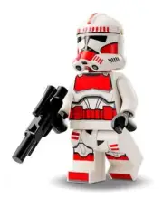 LEGO Minifigure STAR WARS sw1305 Clone Shock Trooper Nougat Head & Weapon