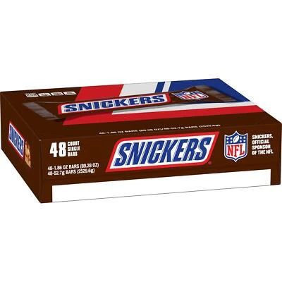 SNICKERS Nougat Chocolate Bars Bulk Pack (1.86 oz, 48 Count)