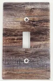 Farm Farmhouse Wood Grain Wood Single Light Switch Cover