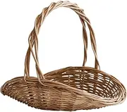 Harvest Basket,Wicker Picnic Basket, Harvest Basket with Handle, Portable Flower Gathering Basket, Woven Wicker Basket for Storage, Easter, Organizing 11x9.1x9.5