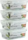 OTIS 4 Pack 28oz Glass Meal Prep Food Storage Containers with Locking Lids -