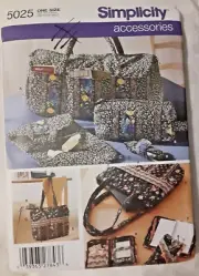 Simplicity Pattern 5025 Bags & Accessories Sewing Craft Project (H)