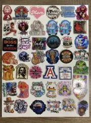 Badge Reel Acrylic Flat back Lot. DIY Nurse Crafting Ea About 2”-2.5” In Size.