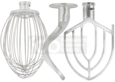 20 Qt Attachment SET Dough Hook Wire Whip Flat Beater for A200 Hobart Bowl Mixer