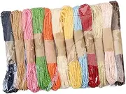 Homoyoyo 12roll Colorful Paper Rope DIY Twisted String for Wrapping and Crafts Mixed Colors Paper Twine for Scrapbooking Floral Art Weddings and More