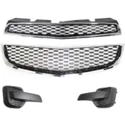 Front Bumper Face Bar Grilles Kit for 2010-2015 Chevrolet Equinox Foglight Cover