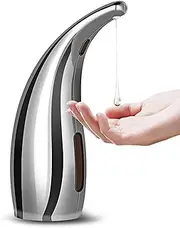 300mL Automatic Soap Dispenser Infrared Hand-Free Touc Soap Dispenser Dish Liquid Lotion Shampoo Chamber Auto Hand Soap Dispenser for Bathroom Kitchen Grey 68cm Hight