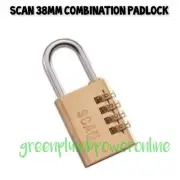 Scan Brass Combination Padlock 38mm