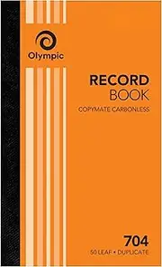 Olympic Carbonless Record Book NO.704 200x125 50 Leaf