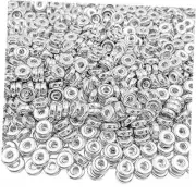 1200pcs 6mm Flat Disc Spacer Beads Round CCB Rondelle Beads Spacers for Silver