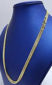 10K 22" 3.3mm Miami Cuban Link Chain 18g