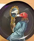 West Elm Rachel Kozlowski Dapper Animals Plate Halloween Vulture Skeleton 2024