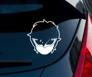 Joker Persona Super Smash Bros Indoor/Outdoor Matte White Vinyl Decal 3"x2.9"