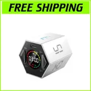 Ticktime Pomodoro Timer Cube - Adjustable 6-Setting Productivity Timer in Gray