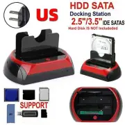 ALL in One HDD Docking/Dock Station HD Dual Bay USB to SATA IDE 2.5" 3.5" US,