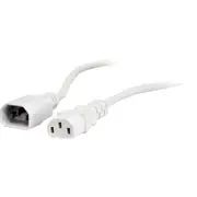 DOSS K10-5MTW 5M White Iec Extension Lead Computer Monitor Lead Flexible 3X 0.75Mm Power Cord 5M