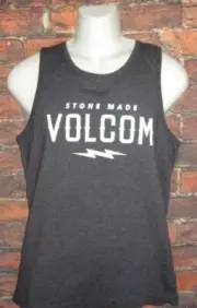 MENS VOLCOM TANK TOP CHARCOAL DARK GRAY T-SHIRT SIZE S