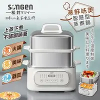 在飛比找森森購物網優惠-【日本SONGEN】松井日系多功能雙層智慧型蒸煮鍋/電火鍋/