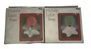 VTG 2001 Holiday Silver & White Star Stand Alone Light Base Christmas Fixture