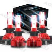 For Smart Fortwo 2008-2015 - 6000K LED Headlight Bulbs Hi & Lo Beam Qty 4 (for: Smart)