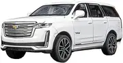 Scale Finished Model Car 1:32 for Cadillac Escalade Off Road Alloy Car Diecast Metal Model Car Pull Back Central Control Ornaments Miniature Replica Car(White)
