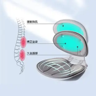 【E-Pin 逸品生活】可折疊防駝減壓護脊坐墊(減壓坐墊/靠背坐墊/矯正坐姿/彈簧腰靠/可折疊收納)