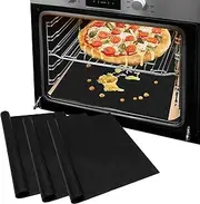 JINGIHE 3Pack Oven Liners for Bottom of Electric Gas Oven, Non-Stick Teflon Silicone Baking Mat, BPA and PFOA Free Oven Mat for Kitchen Microwave Toaster Silpat Baking Stuck Grill(15.7×13in/40×33cm)