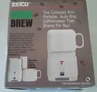 NEW ZELCO Brisk Brew Travel Coffee Maker Compact Portable Auto Drip 8oz with Bag