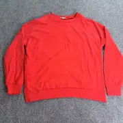 Charlotte Russe Sweatshirt Womens Size Large Red Pullover Code Fleece NWT