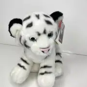 White Tiger Plush Aurora Babies Stuffed Animal Wild Animal Toy 11" NWT
