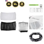 Bird Cage Seed Catcher Filter Mesh Cover 2 Pack Dust-Proof Light Blocker Blac...