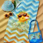 JoyX Kids Beach Bundle Set: UV-Protected Hat, Double-Sided Towel & Beach Bag