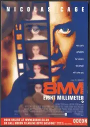 1999 MOVIE POSTER Postcard: 8MM EIGHT MILLIMETER (Nicolas Cage, Joaquin Phoenix)