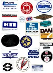 COLLECTIBLE OILFIELD HARD HAT ADVERTISING STICKER LOT # 2
