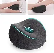 Knee Pillow for Side Sleepers Standard Orthopedic Wedge Leg Pillow for Sleeping and Hip Lower Back Pain Contour Memory Foam Cushion for Pregnancy Washable Cover