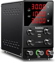 DC Power Supply Variable, 30V 10A Adjustable Regulated Switching Lab Bench Power Supply with 5V/2A USB Port, Coarse and Fine Adjustments, High Precision 4-Digital Display（AC 240V）