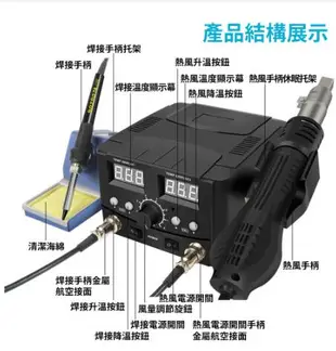 土城秒出【可開發票】SL-8582D數顯拆焊台750W可調溫恆溫【熱風槍/焊台二合一】手機/主板維修焊接電烙鐵 交換禮物