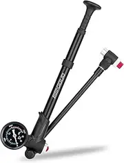 Bike Shock Pump with Pressure Gauge 300PSI High Pressure Bike Tire Inflator Air Pump for Bicycle Fork and Rear Suspension