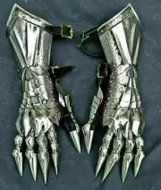 Medieval gauntlet pair accents knight crusader armor steel gauntlet gloves gifts