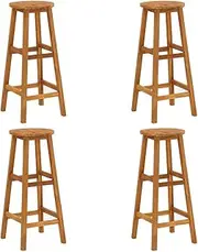 Bar Stools 4 pcs Solid Acacia Wood