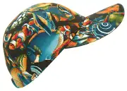"Night Fishin' " - Tropical Fish Print Baseball Ball Cap Sealife Fishing Hat