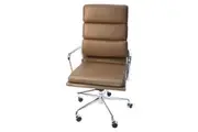 SK Designer Living | Replica Eames High Back Soft Pad Executive Desk / Office Chair | Brown