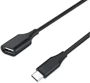 Perixx PERIPRO-404 USB C Male to USB A Female Adapter - USB 3.0 Spec for Smartphone, Tablets, Laptop, and Desktops Computer - Black (11764)