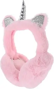 [TOGEVAL] Unicorn Ears Beanie Dog Sound Ear Muffs Ear for Women Ear Warmers Muffs Headband Noise Cancelling Head Band Para Hat Headphone Plush Black